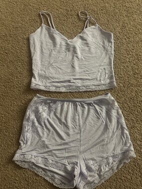 Women's Lace-Trim Cami & Short Sleep Set - Light Lavender in